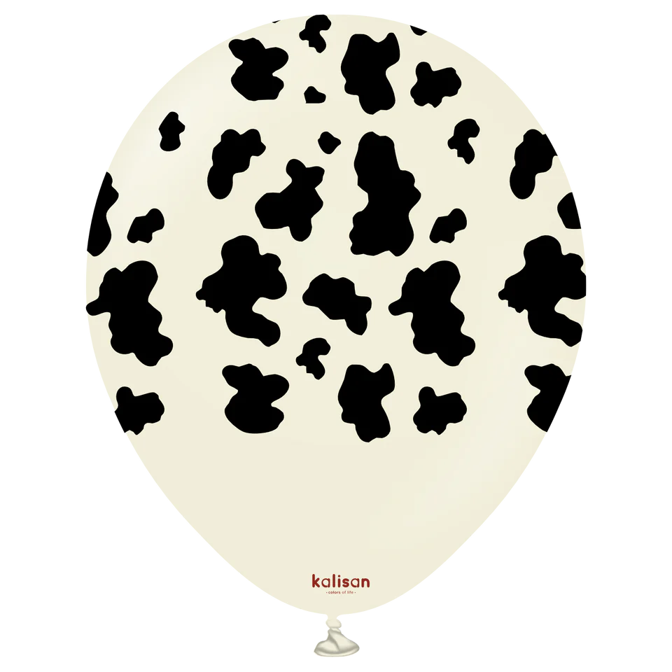 12" Kalisan Cow-White Sand Print (25ct)